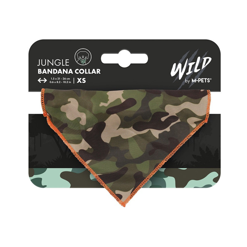 M-Pets Wild Jungle Bandana Collar, For Dog And Cat, XS (1.5 x 21 -26 cm)
