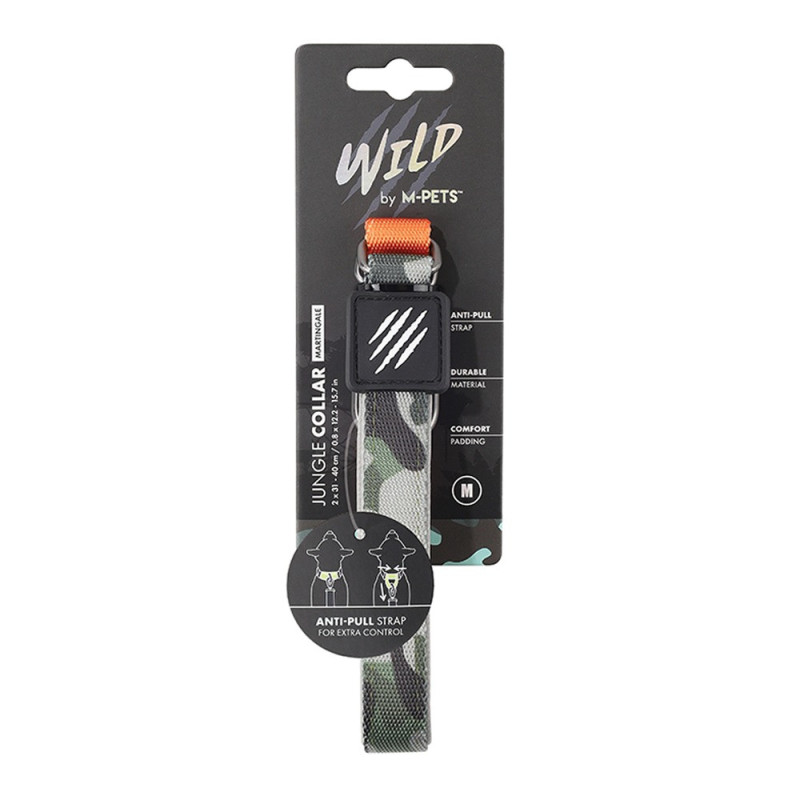 M-Pets Wild Jungle Collar, For Dog, Medium (2 x 31-40 cm)