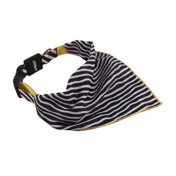 M-Pets Wild Safari Bandana Collar, For Dog, Large (2.5 x 41 -56 cm), Black/White