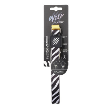 M-Pets Wild Safari Collar, For Dog, Large (2 x 41-50 cm), Black/White