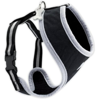 Bobby Arlequin Fancy Harness Comfortable Fit, Black, Large