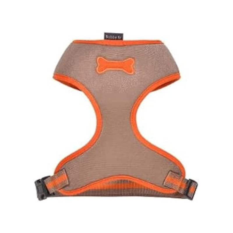 Bobby Arlequin Fancy Harness Comfortable Fit, Taupe, Large