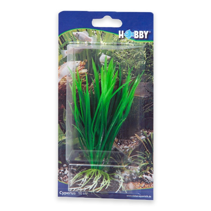 Hobby Aquarium Decor, Artificial Plant, Cyperus, 16 Cm