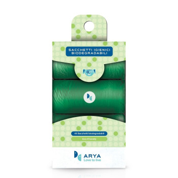 Lindocat Arya Poop Bags Refill Biodegradable, 3 x 15 Bags