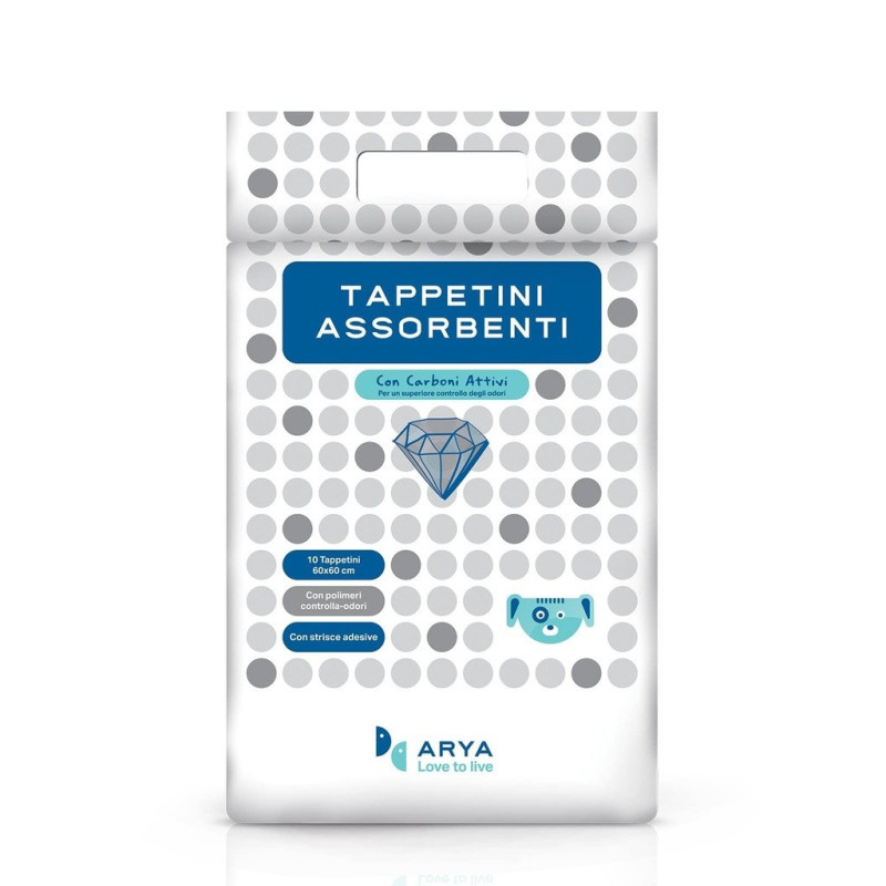 Lindocat Arya Puppy Pads With Activated Carbon, 60 x 60 Cm, 10 Packs