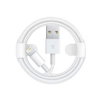 USB To Lightning Data Sync And Charging Cable For Apple iPhone White/Silver