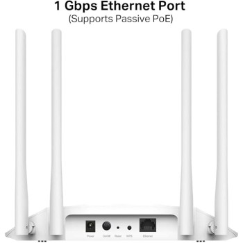 TP-Link TL-WA1201 Access Point Dual Band AC1200, Supports Passive PoE, Supports Access Point, Range Extender, Multi-SSID, and Client modes, Boosted Coverage