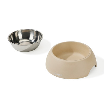 M-Pets Eco Bamboo Bowl Sand For Dog And Cat, Medium (350Ml)