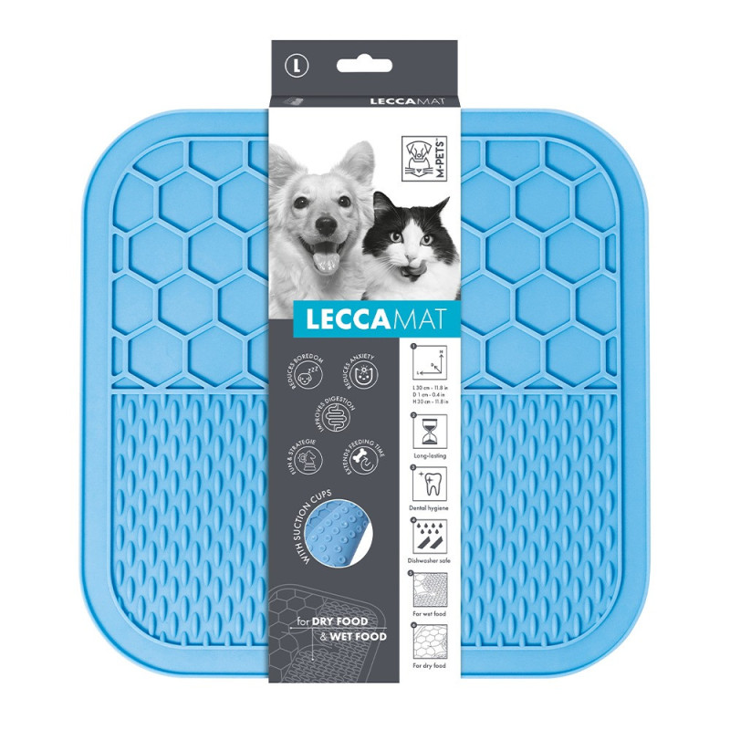 M-Pets Lecca Mat For Dog And Cat Blue, Large (30 x 30 x 1 Cm)