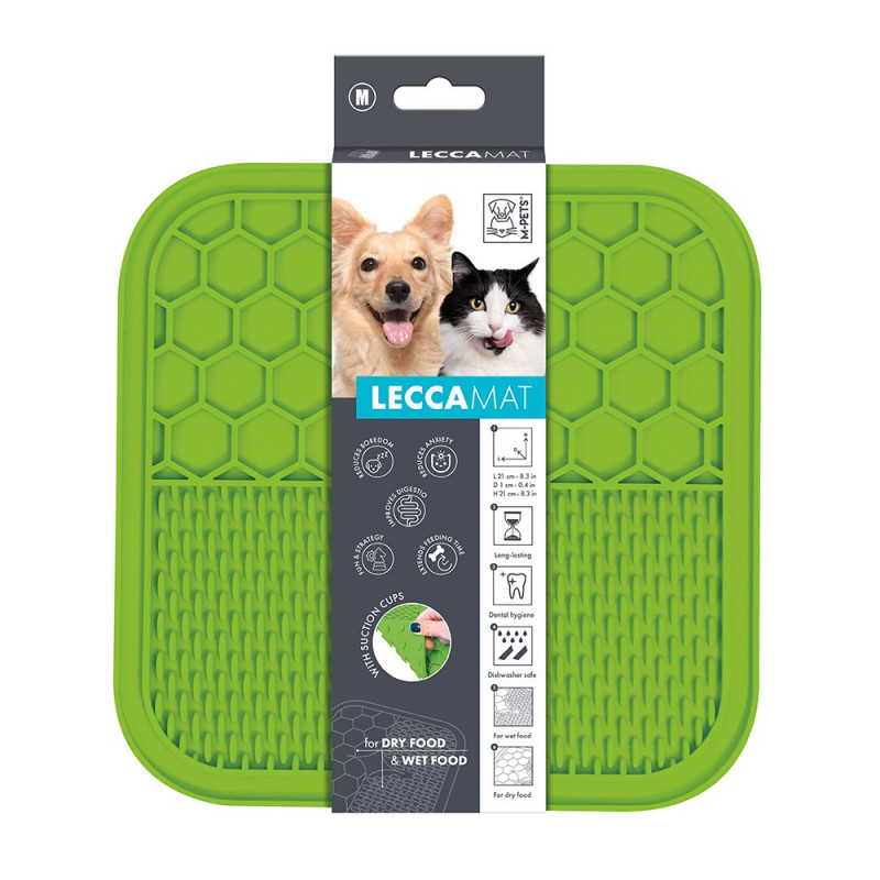 M-Pets Lecca Mat For Dog And Cat Green, Medium (21 x 21 x 1 Cm)