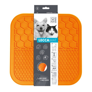 M-Pets Lecca Mat For Dog And Cat Orange Large (30 x 30 x 1 Cm)