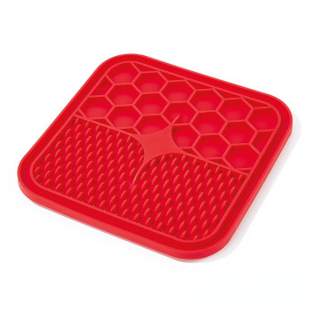 M-Pets Lecca Mat For Dog And Cat Red, Large (30 x 30 x 1 Cm)