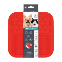 M-Pets Lecca Mat For Dog And Cat Red, Medium (21 x 21 x 1 Cm)