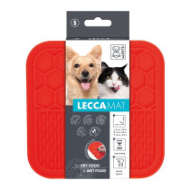 M-Pets Lecca Mat For Dog And Cat Red, Small (15 x 15 x 1 Cm)