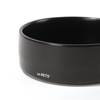 M-Pets Opera Ceramic Bowls With Bamboo Stand Black, 2X 850Ml