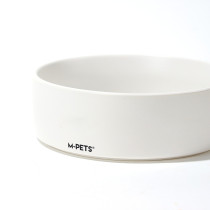 M-Pets Opera Ceramic Bowls With Bamboo Stand White, 2X 850Ml