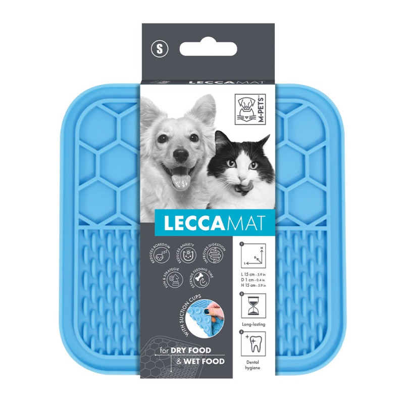 M-Pets Lecca Mat For Dog And Cat Blue, Small (15 x 15 x 1 Cm)