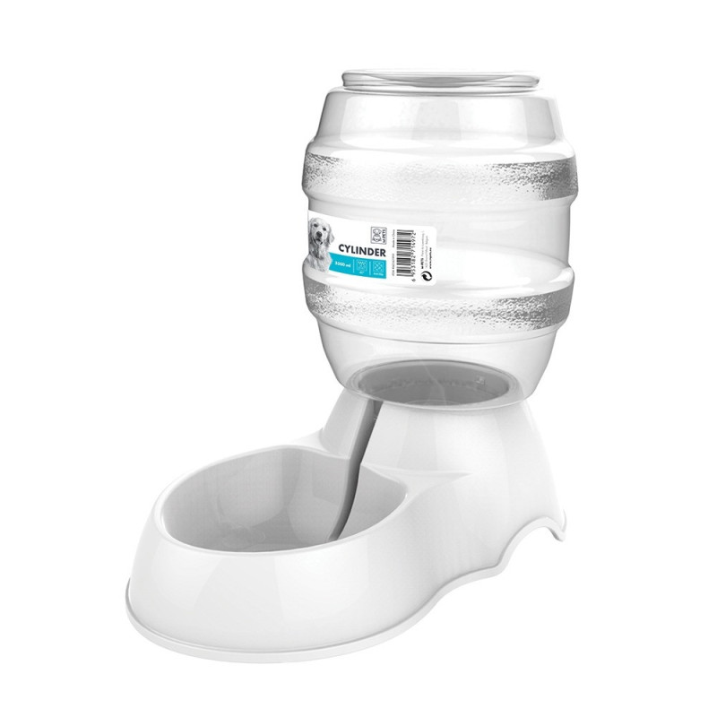 M-Pets Cylinder Water Dispenser For Cat And Dog, 3500Ml (White)