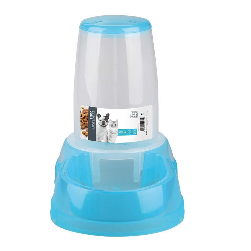 M-Pets Food Dispenser For Cat And Dog, Non-Slip Base, 1500Ml