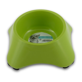 M-Pets Melamine Single Bowl For Dog, Anti-Slip, 300Ml (Green)