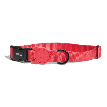Zee.Dog Neon Coral Collar Adjustable Fit, For Dog, Large (40-65 cm)