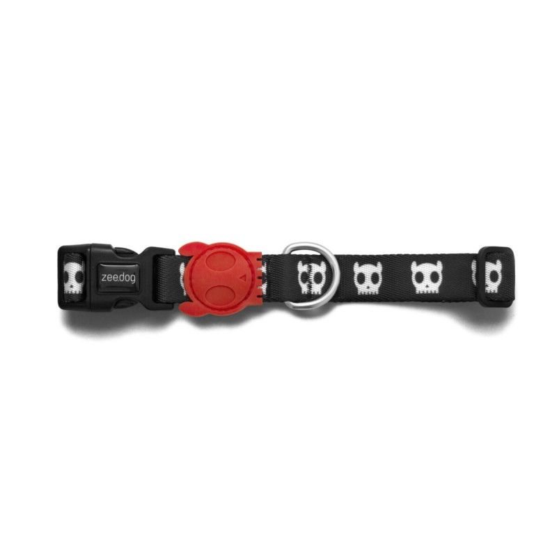 Zee.Dog Skull 2.0 Collar Adjustable Fit, For Dog, Large (40-65 cm), Black