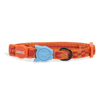 Zee.Cat Gibson Cat Collar One Size Fits All, Adjustable Fit, Orange