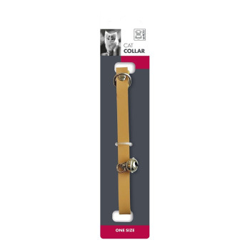 M-Pets Caruso Cat Collar With Bell One Size Fits All, Beige