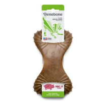 Benebone Dental Durable Dog Chew Toy For Aggressive Chewers Bacon Flavour, Medium, Brown