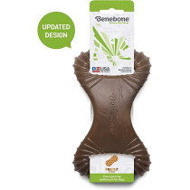 Benebone Dental Dog Chew Toy For Aggressive Chewers Peanut Flavour, Medium, Brown