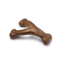 Benebone Wishbone Dog Chew Toy For Aggressive Chewer Bacon Flavour, Large, Brown