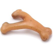 Benebone Wishbone Dog Chew Toy For Aggressive Chewer Chicken Flavour, Small, Brown