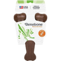 Benebone Wishbone Dog Chew Toy For Aggressive Chewer, Peanut Butter Flavour, Medium, Brown