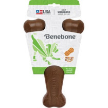 Benebone Wishbone Dog Chew Toy For Aggressive Chewer, Peanut Butter Flavour, Giant, Brown