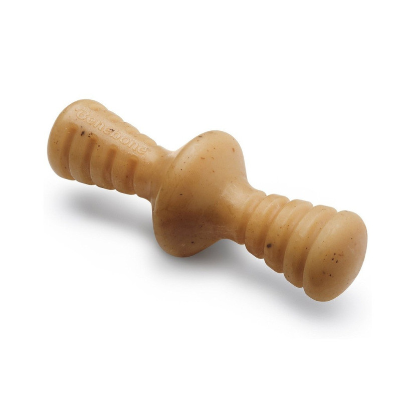 Benebone Zaggler Rolling Dog Chew Toy For Aggressive Chewer, Chicken Flavour, Large, Brown