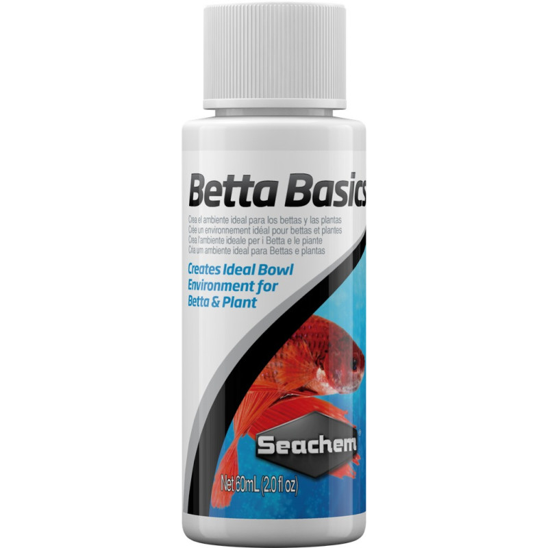 Seachem Betta Basics Creates Ideal Bowl Environment For Betta And Plant Water Treatment, 60 ml
