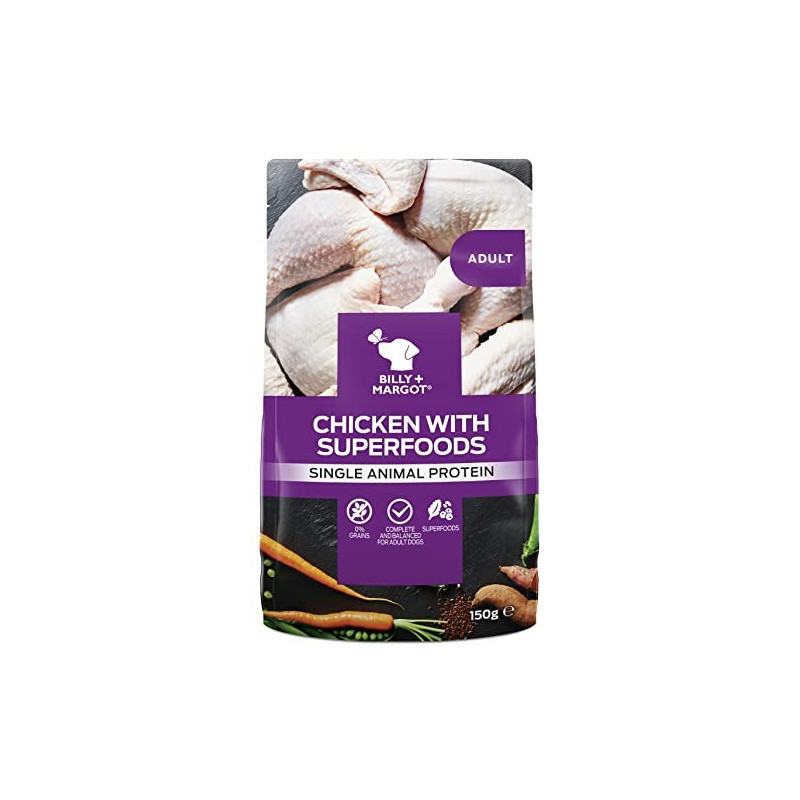 Billy + Margot Adult Chicken With Superfoods Pouch, 150 Gram