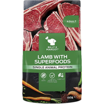 Billy + Margot Adult Lamb with Superfoods Pouch, 150 Gram