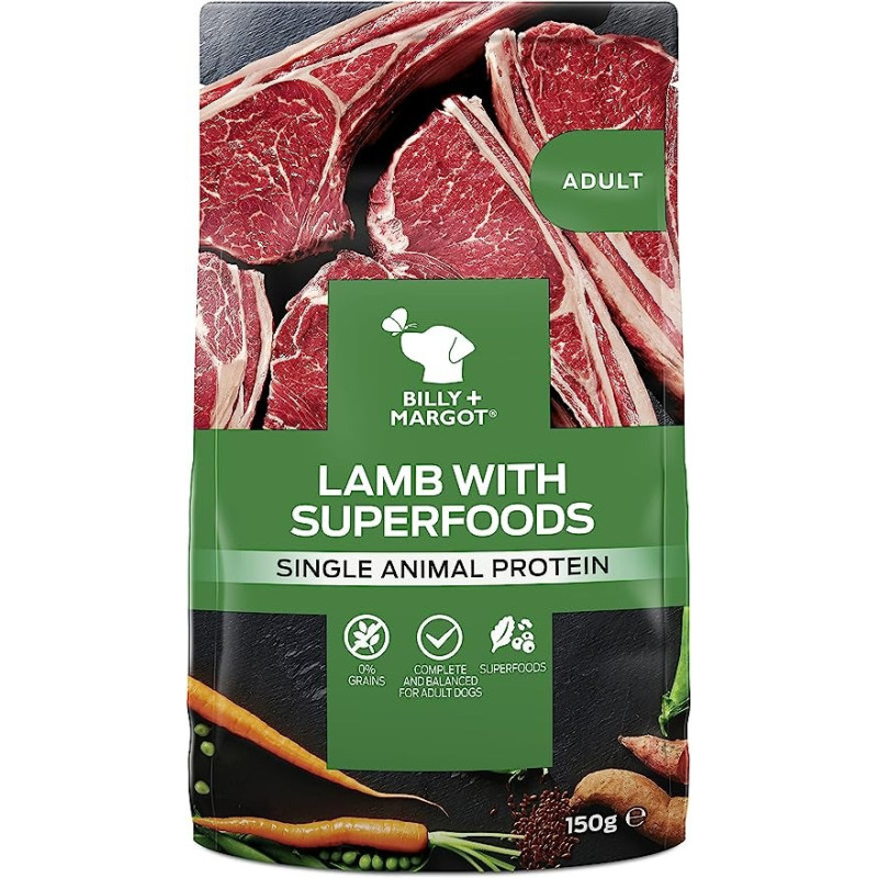 Billy + Margot Adult Lamb with Superfoods Pouch, 150 Gram
