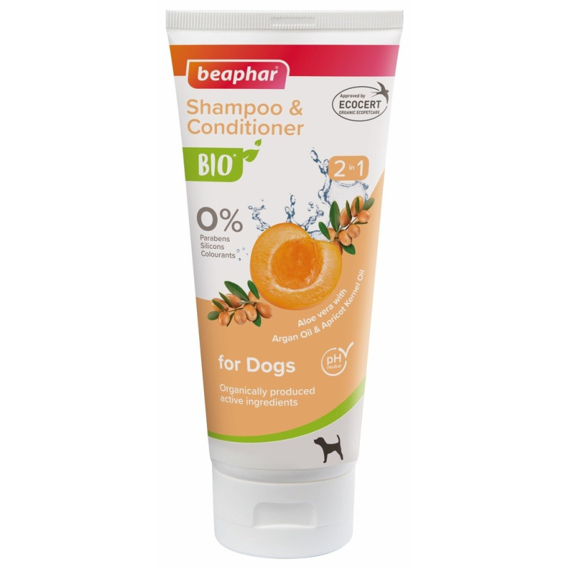 Beaphar Bio Cosmetic 2 in 1 Dog Shampoo And Conditioner, 200 ml