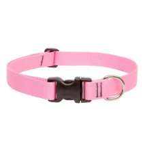 Lupinepet 10-16 Inch Basics Adjustable Collar, 1/2 Inch Width For Small Dogs, Pink