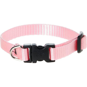 Lupinepet 6-9 Inch Basics Adjustable Collar, 1/2 Inch Width For Small Dogs, Pink