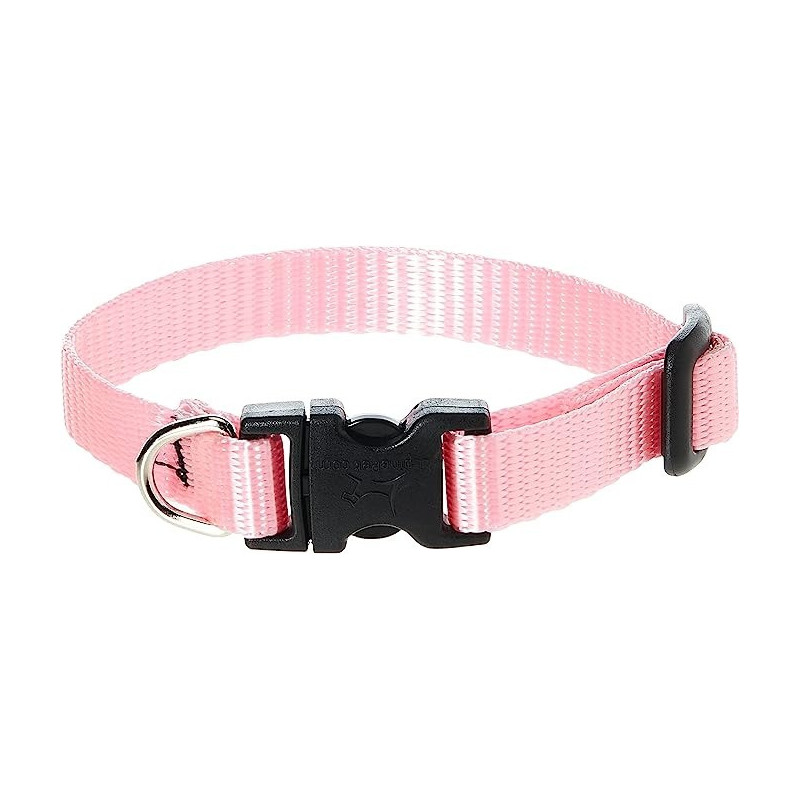 Lupinepet 6-9 Inch Basics Adjustable Collar, 1/2 Inch Width For Small Dogs, Pink