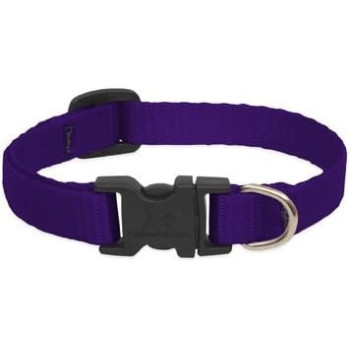 Lupinepet 6-9 Inch Basics Adjustable Collar, 1/2 Inch Width For Small Dogs, Purple