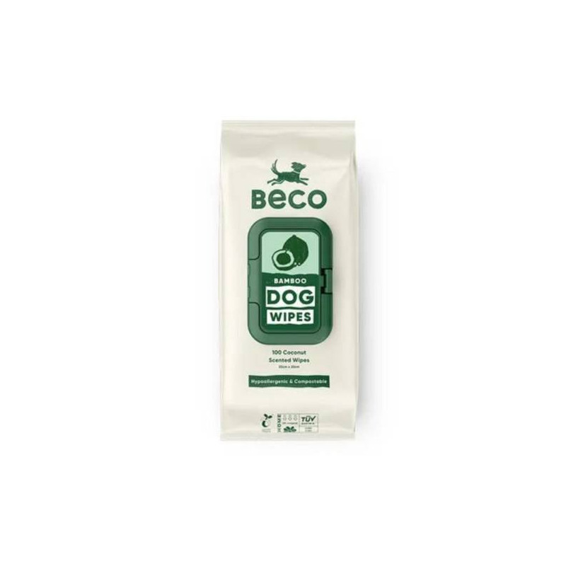 Beco Bamboo Dog Wipes, 100 Coconut Scented Wipes