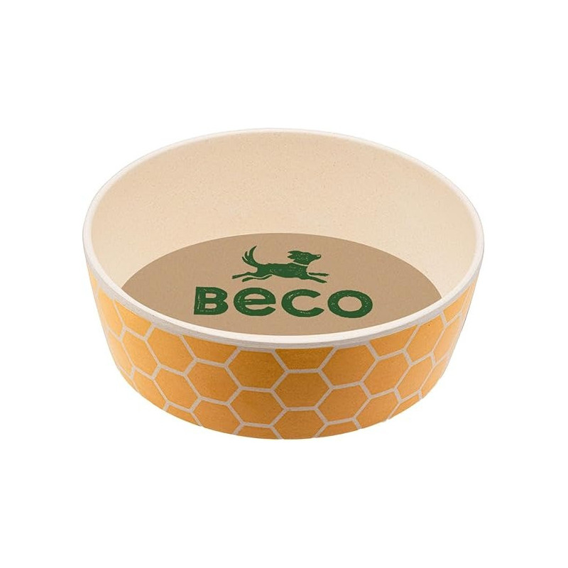 Beco Bamboo Printed Bowl Save The Bees For Dogs, Large, 18.5Cm, 1.65 Litre