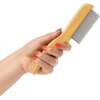 Bamboo Anti-Tangle Rotating Teeth Comb Eco-Friendly, Fine