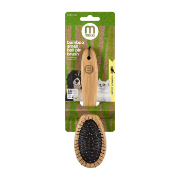 Mikki Bamboo Ball Pin Brush, For Grooming Dog And Cat, Small