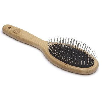 Mikki Bamboo Ball Pin Brush, For Grooming Dog And Cat, Small