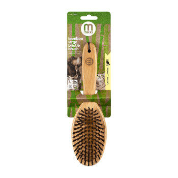 Mikki Bamboo Bristle Brush, For Grooming Dog, Cat, Puppy, Large